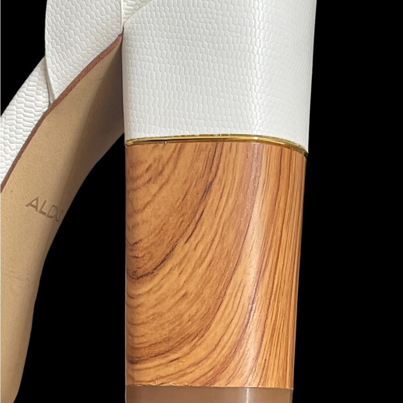 Aldo Pallidus White block heels size 9M - Picture 9 of 12